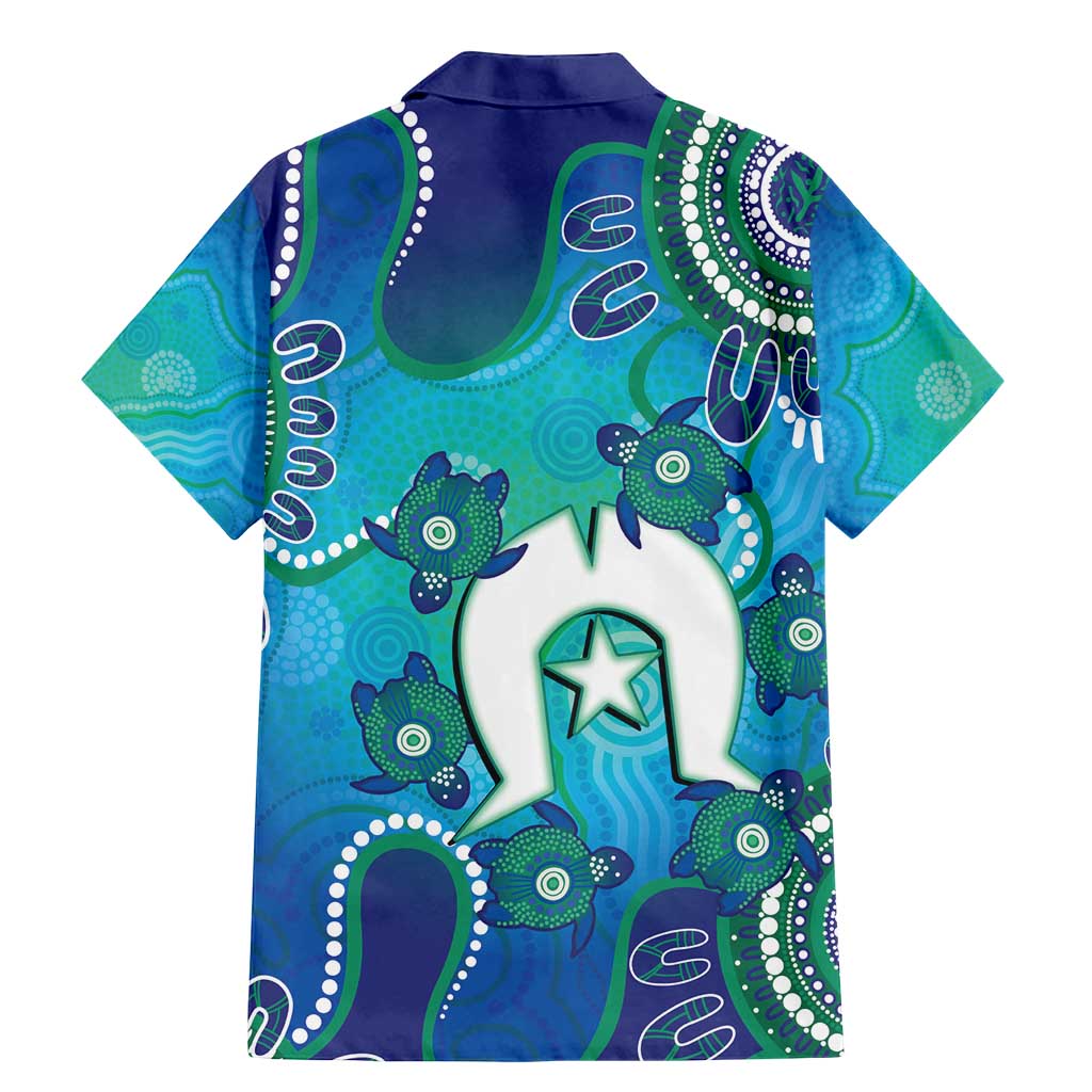 Torres Strait Islanders Flag Day Family Matching Mermaid Dress and Hawaiian Shirt Dhari With Turtles Aboriginal Art