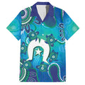 Torres Strait Islanders Flag Day Family Matching Tank Maxi Dress and Hawaiian Shirt Dhari With Turtles Aboriginal Art