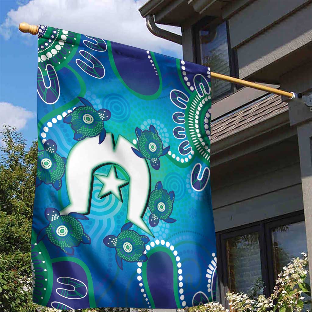 Torres Strait Islanders Flag Day Garden Flag Dhari With Turtles Aboriginal Art