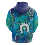 Torres Strait Islanders Flag Day Hoodie Dhari With Turtles Aboriginal Art