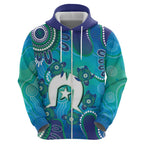 Torres Strait Islanders Flag Day Hoodie Dhari With Turtles Aboriginal Art