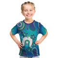 Torres Strait Islanders Flag Day Kid T Shirt Dhari With Turtles Aboriginal Art