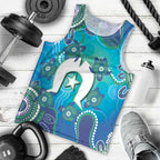 Torres Strait Islanders Flag Day Men Tank Top Dhari With Turtles Aboriginal Art