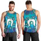 Torres Strait Islanders Flag Day Men Tank Top Dhari With Turtles Aboriginal Art