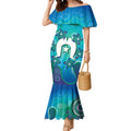 Torres Strait Islanders Flag Day Mermaid Dress Dhari With Turtles Aboriginal Art