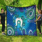 Torres Strait Islanders Flag Day Quilt Dhari With Turtles Aboriginal Art