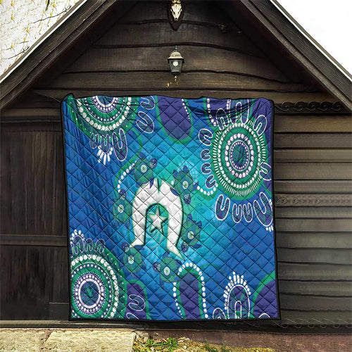 Torres Strait Islanders Flag Day Quilt Dhari With Turtles Aboriginal Art