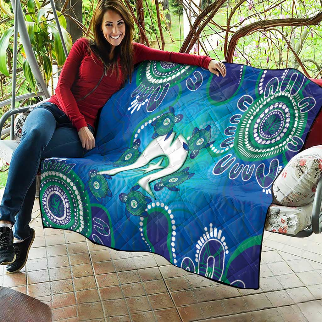 Torres Strait Islanders Flag Day Quilt Dhari With Turtles Aboriginal Art