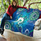 Torres Strait Islanders Flag Day Quilt Dhari With Turtles Aboriginal Art
