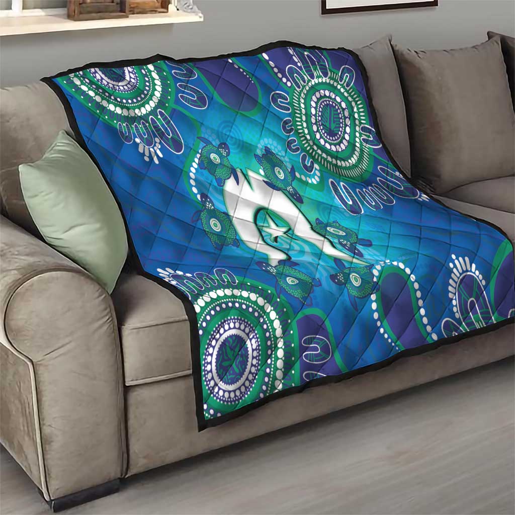 Torres Strait Islanders Flag Day Quilt Dhari With Turtles Aboriginal Art