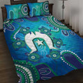Torres Strait Islanders Flag Day Quilt Bed Set Dhari With Turtles Aboriginal Art