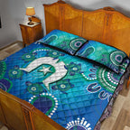 Torres Strait Islanders Flag Day Quilt Bed Set Dhari With Turtles Aboriginal Art