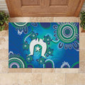 Torres Strait Islanders Flag Day Rubber Doormat Dhari With Turtles Aboriginal Art