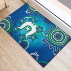 Torres Strait Islanders Flag Day Rubber Doormat Dhari With Turtles Aboriginal Art