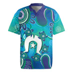 Torres Strait Islanders Flag Day Rugby Jersey Dhari With Turtles Aboriginal Art