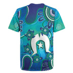 Torres Strait Islanders Flag Day Rugby Jersey Dhari With Turtles Aboriginal Art