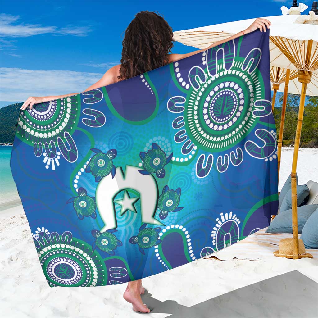 Torres Strait Islanders Flag Day Sarong Dhari With Turtles Aboriginal Art