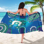 Torres Strait Islanders Flag Day Sarong Dhari With Turtles Aboriginal Art