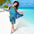 Torres Strait Islanders Flag Day Sarong Dhari With Turtles Aboriginal Art