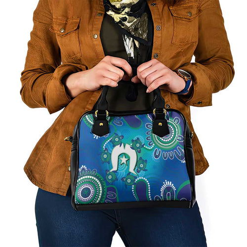 Torres Strait Islanders Flag Day Shoulder Handbag Dhari With Turtles Aboriginal Art