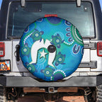 Torres Strait Islanders Flag Day Spare Tire Cover Dhari With Turtles Aboriginal Art