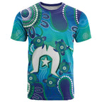 Torres Strait Islanders Flag Day T Shirt Dhari With Turtles Aboriginal Art