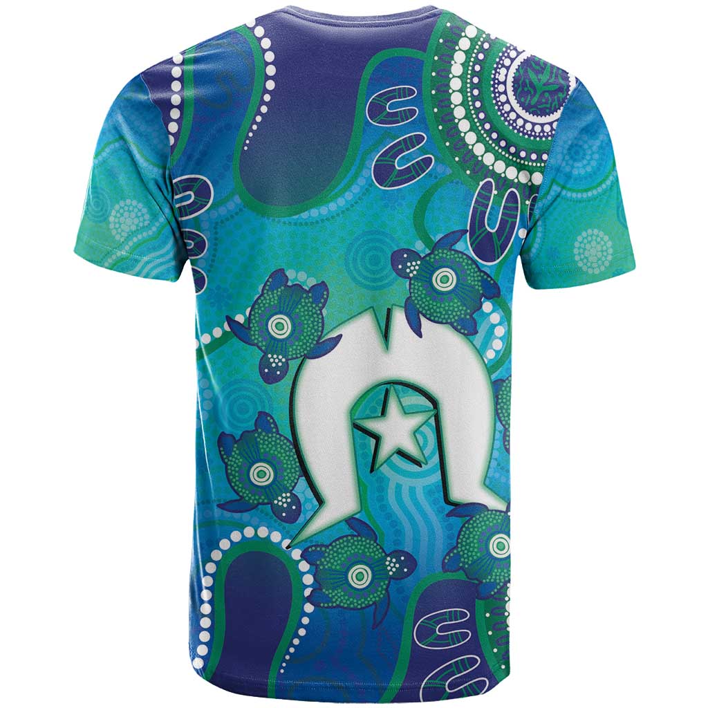 Torres Strait Islanders Flag Day T Shirt Dhari With Turtles Aboriginal Art
