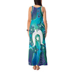Torres Strait Islanders Flag Day Tank Maxi Dress Dhari With Turtles Aboriginal Art