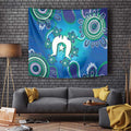 Torres Strait Islanders Flag Day Tapestry Dhari With Turtles Aboriginal Art