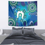 Torres Strait Islanders Flag Day Tapestry Dhari With Turtles Aboriginal Art