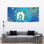Torres Strait Islanders Flag Day Tapestry Dhari With Turtles Aboriginal Art