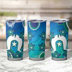Torres Strait Islanders Flag Day Tumbler Cup Dhari With Turtles Aboriginal Art