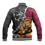 Personalised Collingwood and Brisbane Lions Baseball Jacket Dynamic Mascots Together