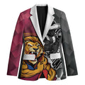 Personalised Collingwood and Brisbane Lions Blazer Dynamic Mascots Together
