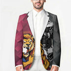 Personalised Collingwood and Brisbane Lions Blazer Dynamic Mascots Together