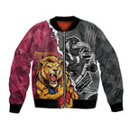 Personalised Collingwood and Brisbane Lions Bomber Jacket Dynamic Mascots Together