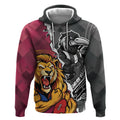 Personalised Collingwood and Brisbane Lions Hoodie Dynamic Mascots Together