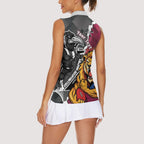 Personalised Collingwood and Brisbane Lions Women Sleeveless Polo Shirt Dynamic Mascots Together