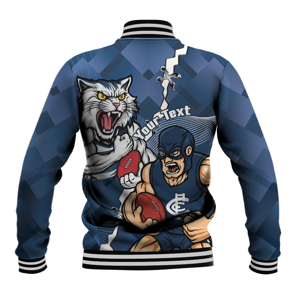 Personalised Cats and Blues Baseball Jacket Dynamic Mascots Together