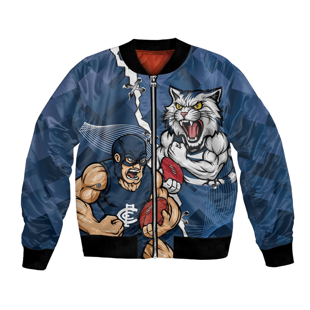 Personalised Cats and Blues Bomber Jacket Dynamic Mascots Together