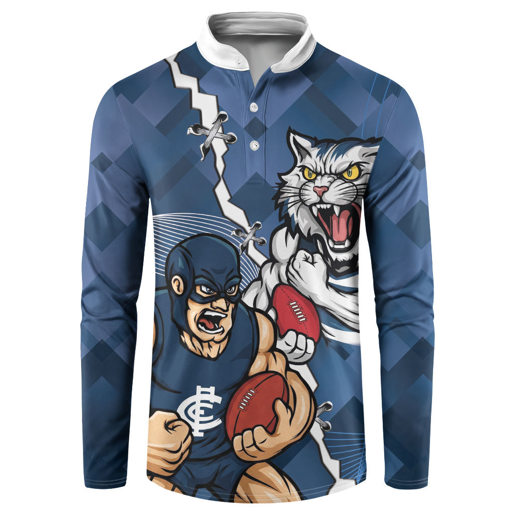 Personalised Cats and Blues Button Sweatshirt Dynamic Mascots Together