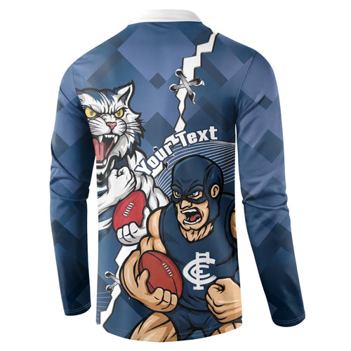 Personalised Cats and Blues Button Sweatshirt Dynamic Mascots Together