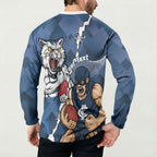 Personalised Cats and Blues Button Sweatshirt Dynamic Mascots Together