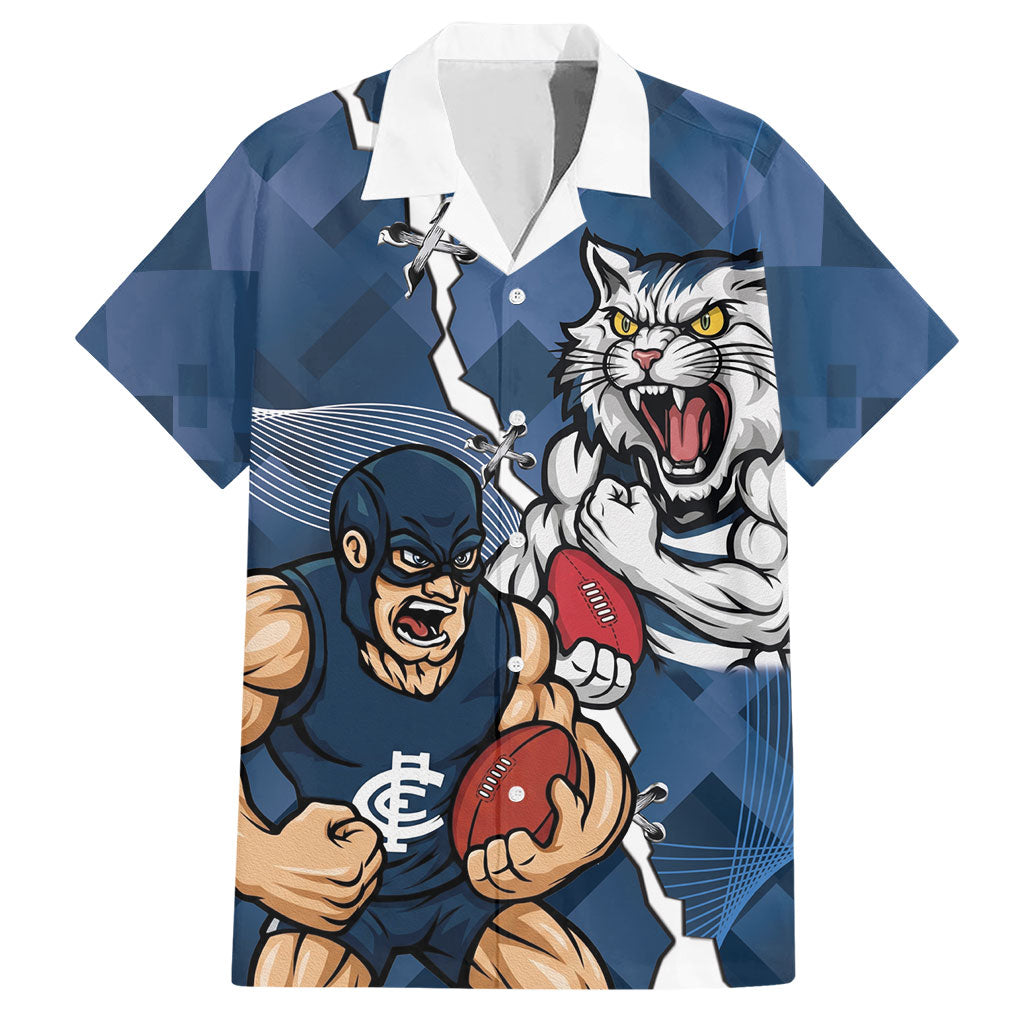 Personalised Cats and Blues Hawaiian Shirt Dynamic Mascots Together