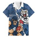 Personalised Cats and Blues Hawaiian Shirt Dynamic Mascots Together