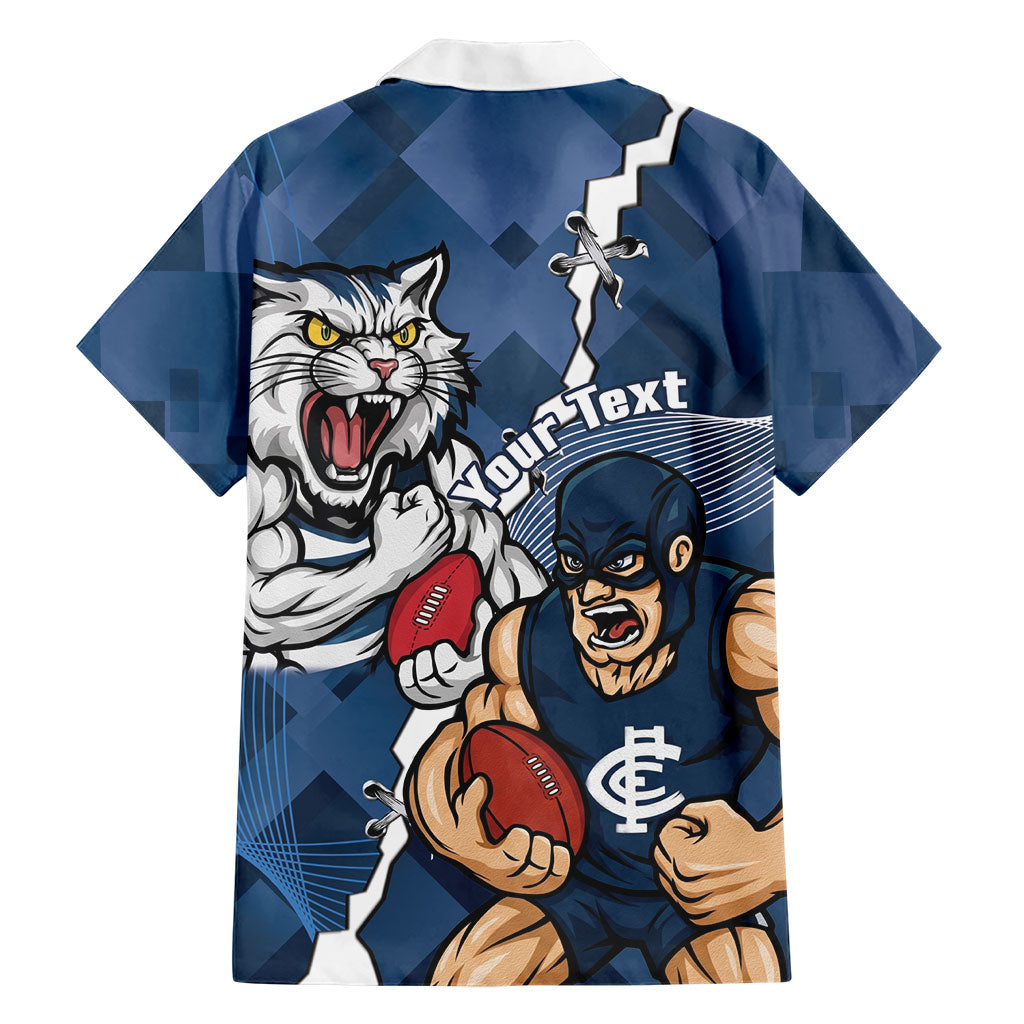 Personalised Cats and Blues Hawaiian Shirt Dynamic Mascots Together