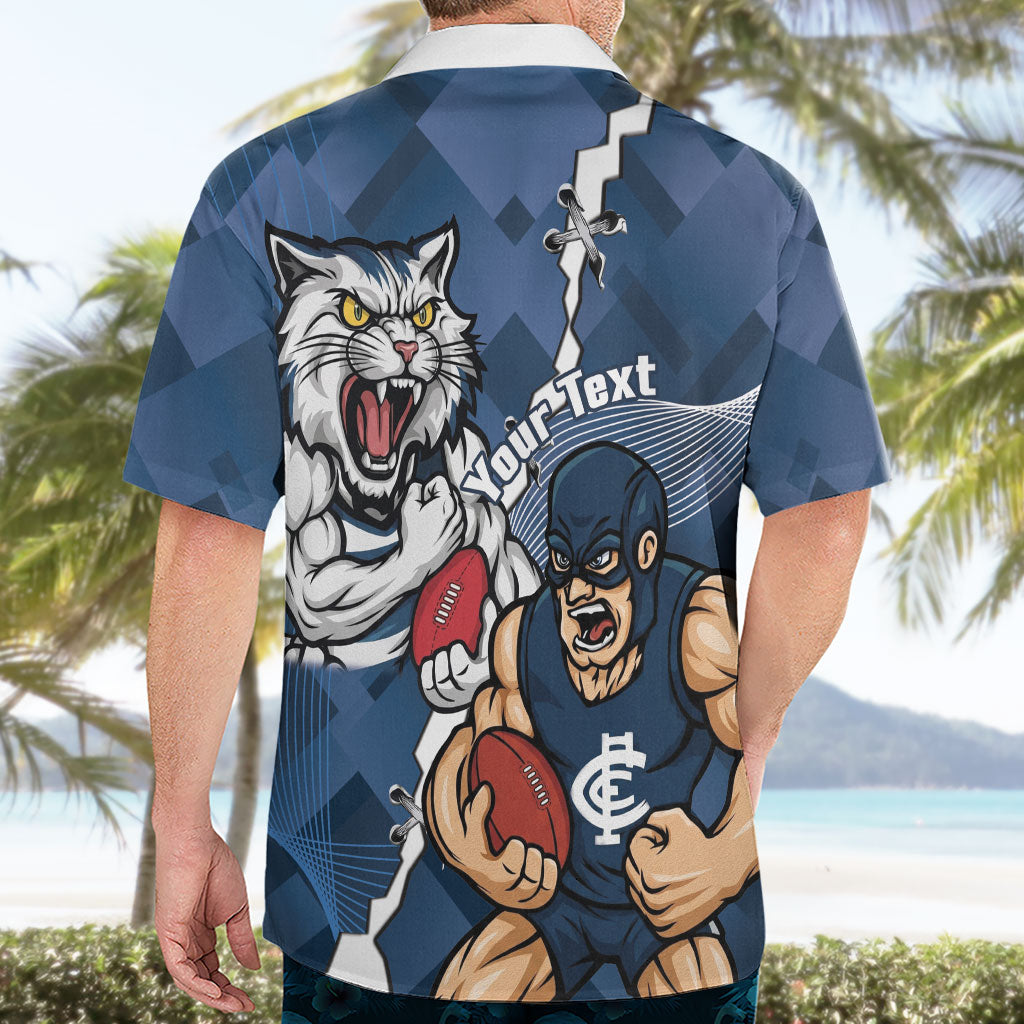 Personalised Cats and Blues Hawaiian Shirt Dynamic Mascots Together