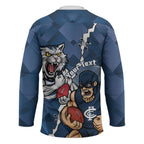 Personalised Cats and Blues Hockey Jersey Dynamic Mascots Together