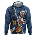 Personalised Cats and Blues Hoodie Dynamic Mascots Together