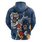 Personalised Cats and Blues Hoodie Dynamic Mascots Together